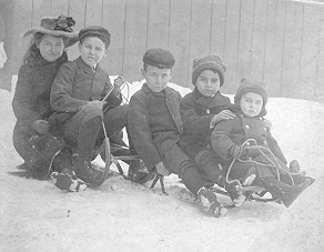 Wyner Children Sledding, Boston, 1903 Wyner Children Sledding, Boston, 1903