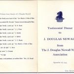 Testimonial Dinner to J. Douglas Newall - Cover