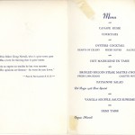 Testimonial Dinner to J. Douglas Newall - Menu